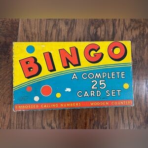 Vintage 1930s Bingo 25 Card Set